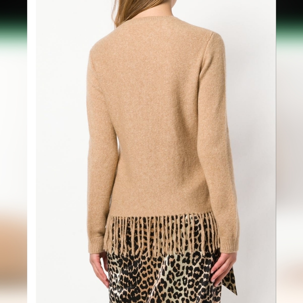 Max Mara Fringed Hem Sweater Size Medium - Picture 2 of 10